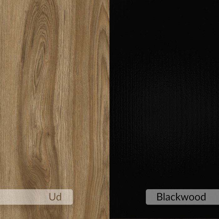 Hanah Home Mesita de Noche Moderna Madera Negra y Oud